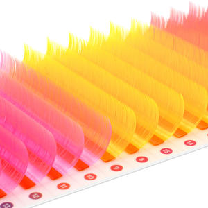 Pestañas de colores surtidos para fiestas, tamaños C, CC, D, DD, fáciles de abanicar, pestañas de visón de colores, productos de pestañas surtidos al por mayor - Product Image 4
