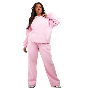 Women's Oversized Winter Track Suit Casual Streetwear <b>Hoodie</b> Rhinestone Print Stacked Sweatpants Set Plus Size Designer Clothing - Product Image 1