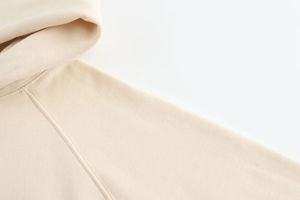 Sudadera con capucha de gran tamaño de lana de algodón 100% unisex, sudadera en blanco con estampado personalizado para ropa de compresión de invierno - Product Image 3