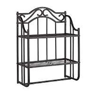 Wire Shelving Wall Mounted Silver <b>Bathroom</b> Shower Metal Organizer for Kitchen <b>Bathroom</b> Storage with <b>Towel</b> Hang - Product Image 3