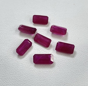 Best Price Natural Mozambique <b>Ruby</b> Heated Mix Size Octagon Cut Reddish Pink Color Calibrated Loose Gemstone for Jewellery Making - Product Image 2