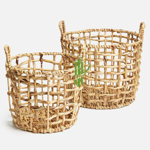 VGREENART <b>Bamboo</b> Knitting Basket with Handle-European Style - Product Image 1