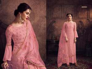 Nouvelle variété Faux Georgette Salwar Kameez pour adultes Robe Siroski Diamant Travail Mariages Achats en ligne Inde Tarif de gros - Product Image 2