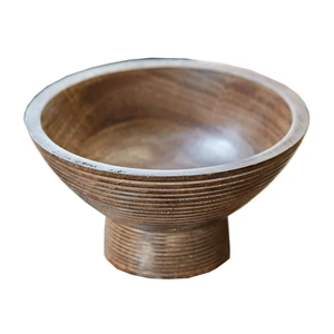 Bol de Date de service impressionnant pour la maison hôtel Restaurant Date de service bol de Fruits secs bol de service en bois de table de couleur marron - Product Image 2