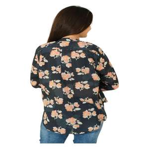Blusa de algodón bohemia de primavera para mujer, Top tejido largo con estampado de bloques florales hechos a mano con estilo bohemio Hippie informal para el verano - Product Image 5