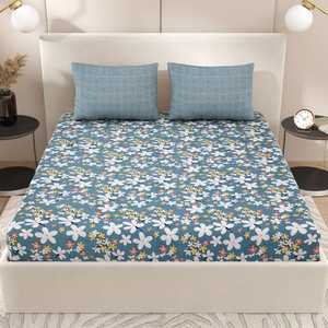 100% Cotton Premium Quality Bed Sheet Sets with 2 Matching <b>Pillow</b> Cases Ideal for Resale by Home Textile Stores - Product Image 3