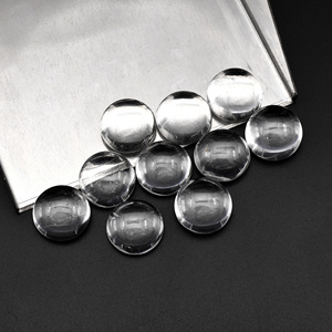 7X7MM AAA พลอยบุษราคัมสีขาวตามธรรมชาติแบบกลมทรงหลังแบนกึ่งมีค่าหลวมเครื่องประดับทำขายส่งมาก - Product Image 1