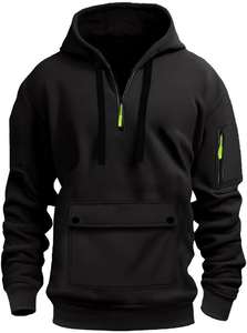 Sweats à capuche pour hommes, sweats à capuche zippés pour hommes, polaire décontracté, cordon de serrage, manches longues, sweat-shirts de sport, veste à capuche, prix de gros3 - Product Image 4