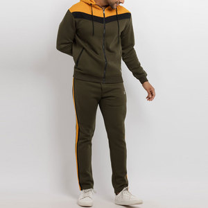 Top tendance hommes survêtement d'entraînement à manches longues fermeture éclair à capuche ensemble de course respirant Tech polaire survêtement pour hommes - Product Image 4