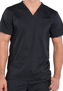 Women's Hospital <b>Scrub</b> <b>Top</b> Woven Cotton Fabric - Product Image 3