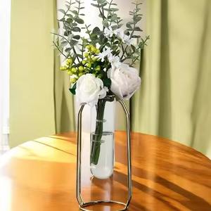 Frascos de Vidrio y Hierro en Forma de Corazón, Floreros, Decoración del Hogar - Product Image 6