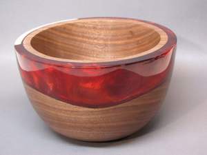 Cuenco de resina de madera único hecho a mano rústico moderno hogar decorativo centro de mesa elegante cocina arte - Product Image 5