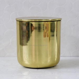 Tapa de tarro de vela de latón de lujo personalizada 8Oz 10Oz 12Oz 16Oz Vasos para hacer velas vacías Contenedores de decoración del hogar elegantes - Product Image 4