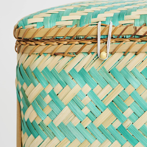 New Trend Green Natural Wicker Bamboo <b>Storage</b> Baskets <b>Tall</b> Laundry Basket Essential Home High Quality Wholesale From Vietnam - Product Image 3
