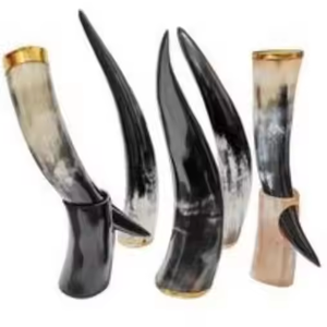 ตกแต่งฮอร์นดื่มไวกิ้งควายไวกิ้งโดยงานฝีมือรูปพระจันทร์เสี้ยว - Product Image 1
