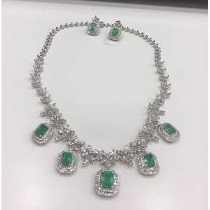 Collier en diamant élégant ensemble de bijoux fins - Product Image 4