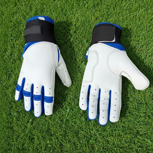 Gants de frappe de baseball en cuir de vachette en gros, prix bas, durables, ambidextres, écologiques, équipement de softball respirant avec fermeture auto-agrippante - Product Image 3