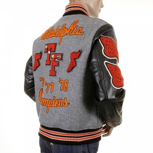 Vêtements de rue haut de gamme veste universitaire letterman en cuir de laine patchs en chenille impression personnalisée vestes pour hommes - Product Image 3