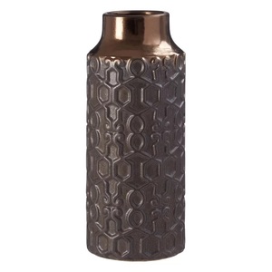 Jarrón de mesa decorativo para el hogar de estilo nórdico moderno, tamaño personalizado, aluminio con forma de hueco medio y logotipo personalizado - Product Image 4