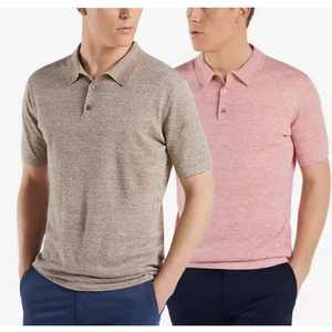 T-shirts polo de golf personnalisés de haute qualité pour hommes Fermeture à glissière en coton épais Épaule tombante Casual Imprimé Bloc de couleur Meilleur de la fabrication - Product Image 1