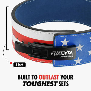 Ceinture de fitness de conception américaine avec ceinture de musculation à levier robuste avec boucle en cuir de haute qualité pour les haltérophiles - Product Image 4