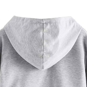 Último estilo de color sólido mujeres Crop Top sudaderas con capucha al por mayor de las mujeres personalizadas Crop Top sudaderas con capucha - Product Image 4