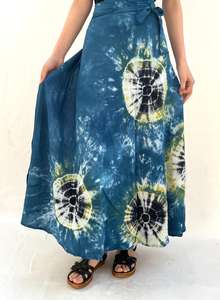 Jupe longue décontractée pour femme en viscose 100% de haute qualité, imprimé soleil, style ethnique, douce, écologique et respirante, idéale pour la plage et l'été - Product Image 4