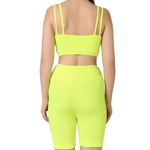 Ensemble de yoga sans couture pour femmes, soutien-gorge de sport rembourré et short, tenue de sport, ensemble de yoga sans couture pour femmes pour vêtements de sport - Product Image 6