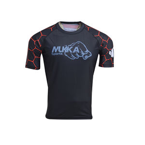 Camiseta de Compresión Transpirable de Alta Calidad Personalizada OEM para Hombre, Manga Corta, Ajuste Regular, Secado Rápido, Antibacteriana - Product Image 5