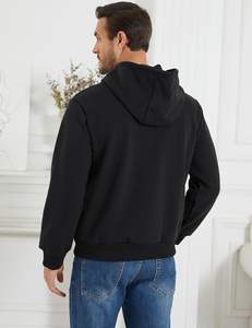 Sudadera con capucha Hombres Streetwear Algodón grueso Jersey de gran tamaño Fleece Drop Shoulder Logotipo personalizado Estilo de invierno - Product Image 2