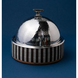 Servidor de alimentos para bodas y eventos, cazuela, plato de madera Natural para servir con tapa pulida de espejo, olla caliente redonda hecha a mano - Product Image 3