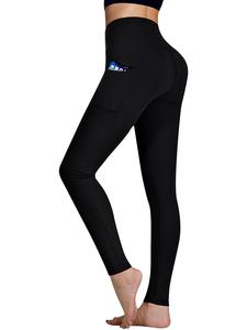Leggings taille haute extensibles confortables pour femmes pour Fitness Yoga utilisation quotidienne pantalon solide à la mode avec décoration de trou - Product Image 4