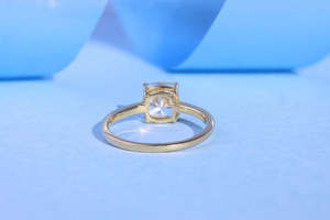 แหวนหมั้นเพชรแบบคลาสสิกเหนือกาลเวลาขนาด14K แหวนทองสำหรับปลูกในห้องปฏิบัติการ - Product Image 3