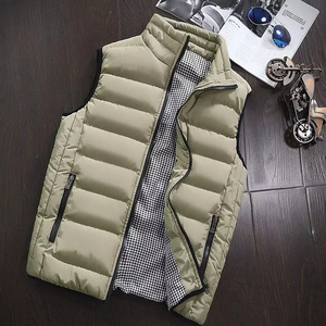 Haute qualité en plein air léger coupe-vent gilet fermeture éclair sans manches doudoune col montant veste bouffante - Product Image 5