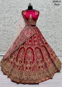 Lehenga Choli Nupcial Tradicional Con Mano Zardosi Y Motivo Trabajo - Product Image 5