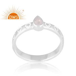 Anillo de piedras preciosas de Luna arcoíris Natural de plata de ley de diseño elegante para mujer, joyería personalizada para mujer, regalo para ella - Product Image 1