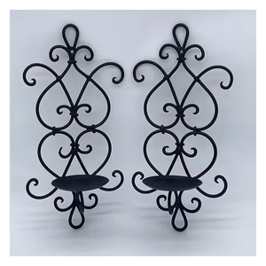 Superbes bougeoirs élégants bougeoirs muraux noirs décoratifs de qualité supérieure pour la maison, Noël et les mariages Bougeoirs - Product Image 1