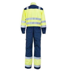 Combinaison de travail en coton personnalisée avec logo, bleu, orange, jaune, antibactérienne, uniforme pour ouvriers du bâtiment - Product Image 5