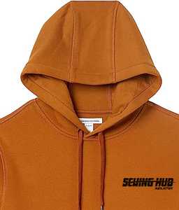 Sudadera con capucha completa bordada personalizada al por mayor con logotipo 3D Puff estampado peso pesado con diamantes de imitación cara sólido algodón mezclado - Product Image 2