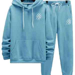 Traje deportivo de otoño e invierno para hombre, Sudadera con capucha y pantalones con estampado 3D de garra de animal, Jogging callejero informal para niños y mujeres - Product Image 1