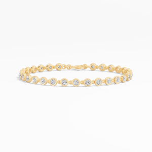 Pulsera de diamantes de moissanita redonda de 3,04 quilates para mujer en oro de 14K y 18K Nueva joyería de moda al por mayor - Product Image 1