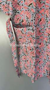 <b>Kantha</b> <b>Jackets</b> 100% Cotton <b>Kantha</b> Quilted Eco-Friendly Indian Handmade Women's Winter <b>Jacket</b> with Belt Closure - Product Image 3