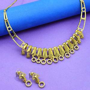 ชุดสร้อยคอแฟชั่นประดับด้วยไมโครโกลด์14K 18K 24K ชุดเครื่องประดับแบบดั้งเดิมการออกแบบแบบตะวันตก - Product Image 1