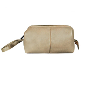 Custom <b>Men's</b> Genuine Leather Travel Makeup <b>Wash</b> <b>Bag</b> Waterproof for Toiletry <b>Bag</b> for <b>Men</b> and Women Cosmetic <b>Bags</b> & Cases - Product Image 2