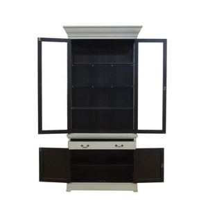 Combinación clásica y moderna de armarios de puertas de vidrio de madera de caoba para su hogar a precios competitivos - Product Image 5