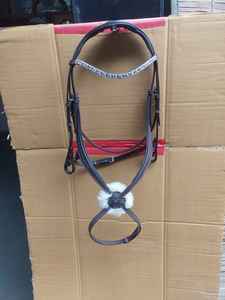 Figura de salto ecuestre de cuero de alta calidad, 8 brida de caballo/brida mexicana, Grackle - Product Image 4