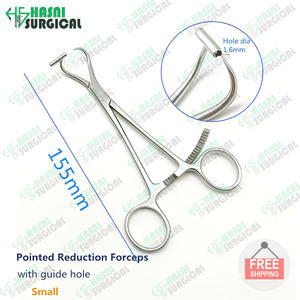 Fórceps de reducción ósea Guía Agujero Puntiagudo Manual Alemán Acero inoxidable Veterinario Instrumento quirúrgico ortopédico CE ISO - Product Image 2