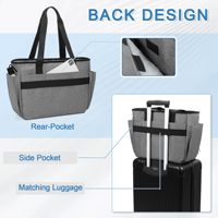 Bolso Tote para Maestras y Enfermeras, Resistente al Agua, con Cierre de Cremallera, Bolsillo Expandible para Archivos, Maletín para Portátil, para el Trabajo