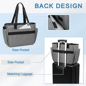Bolso Tote para Maestras, Bolso Utilitario para Enfermeras con Bolsillo Expandible para Archivos, Maletín para Portátil <span class=keywords><strong>de</strong></span> Oficina para el <span class=keywords><strong>Trabajo</strong></span> - Product Image 5