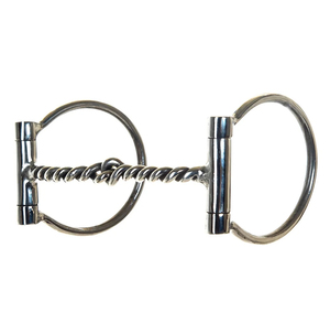 Mors à rênes torsadées en fil de fer de qualité supérieure, en acier inoxydable poli, embout lisse pour l'équitation - Product Image 5